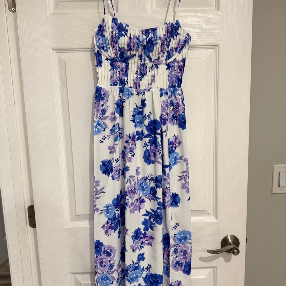 Floral Midi Dress with Flowers